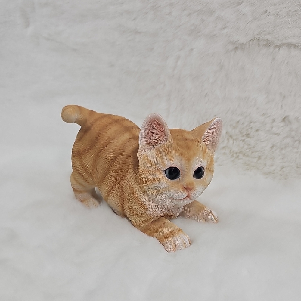 Ginger Orange Kitten Cat Figurine